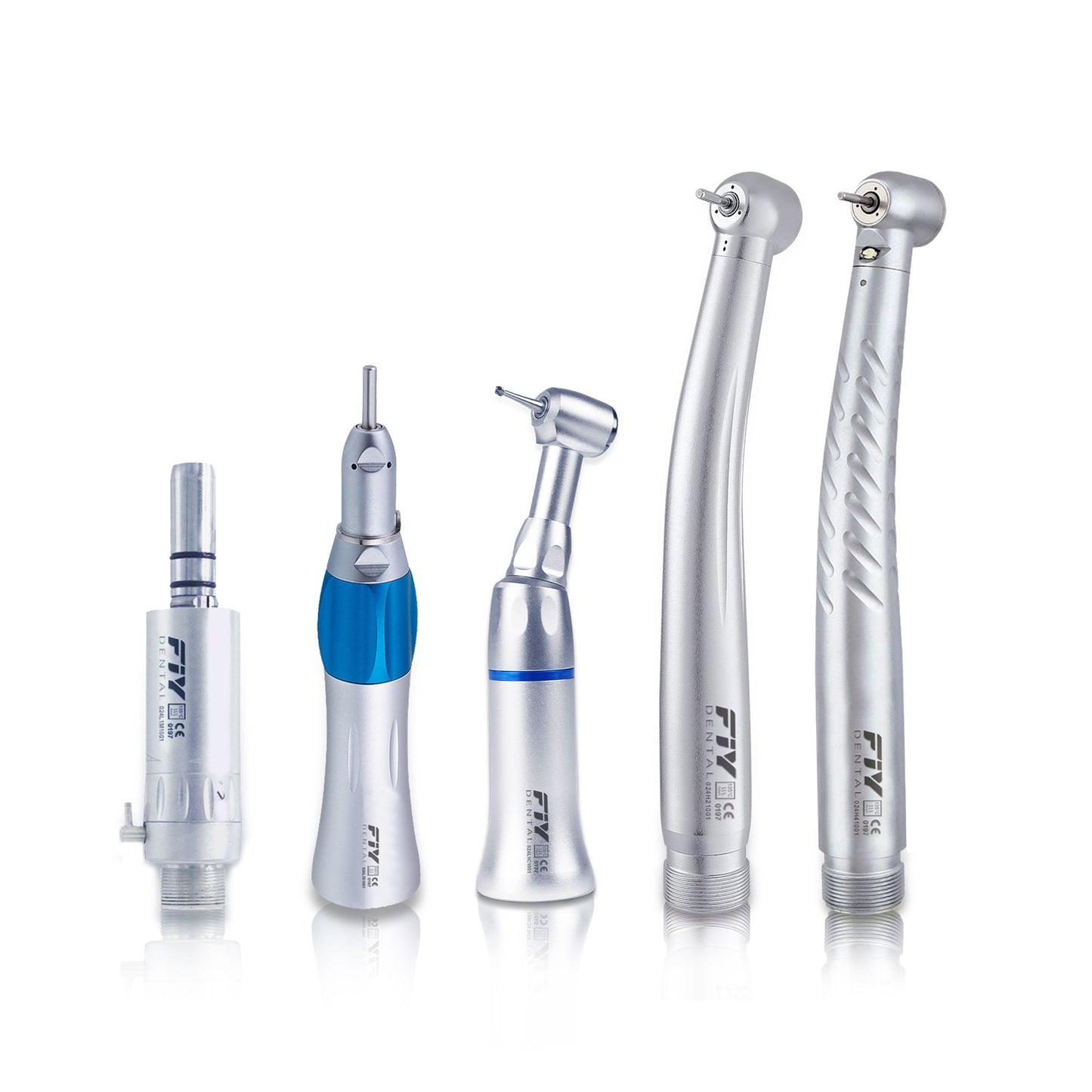 Set con 2 piezas de mano de alta velocidad y una de baja velocidad