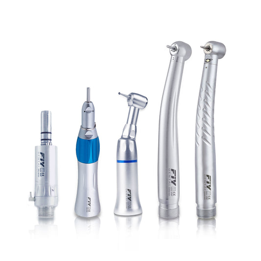 Set con 2 piezas de mano de alta velocidad y una de baja velocidad