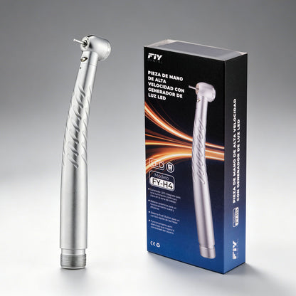 Pieza de mano de alta velocidad con generador de luz LED
