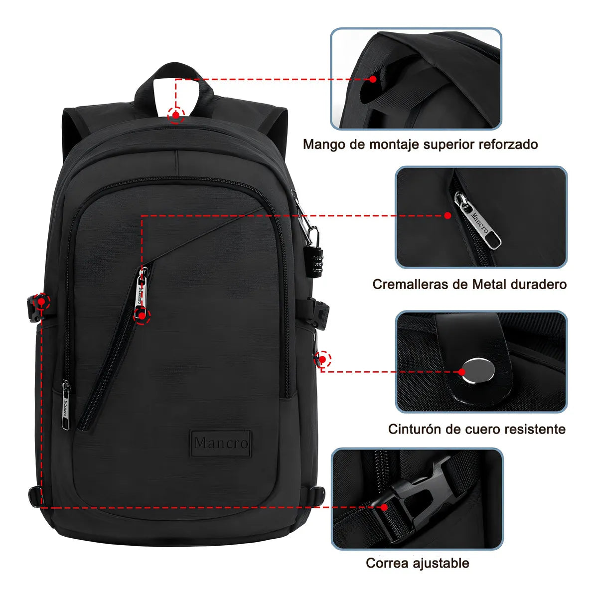 Mochila Portátil 15.6” Impermeable
