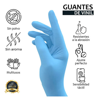 Guantes de Vinil Desechables (100pcs)
