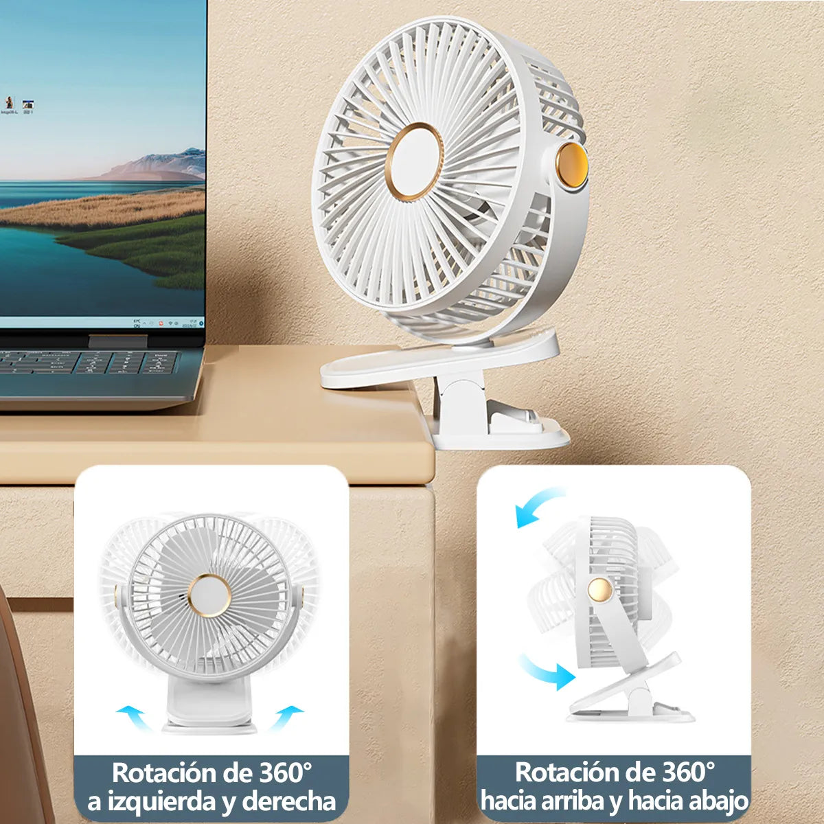 Ventilador de Escritorio 5 Velocidades