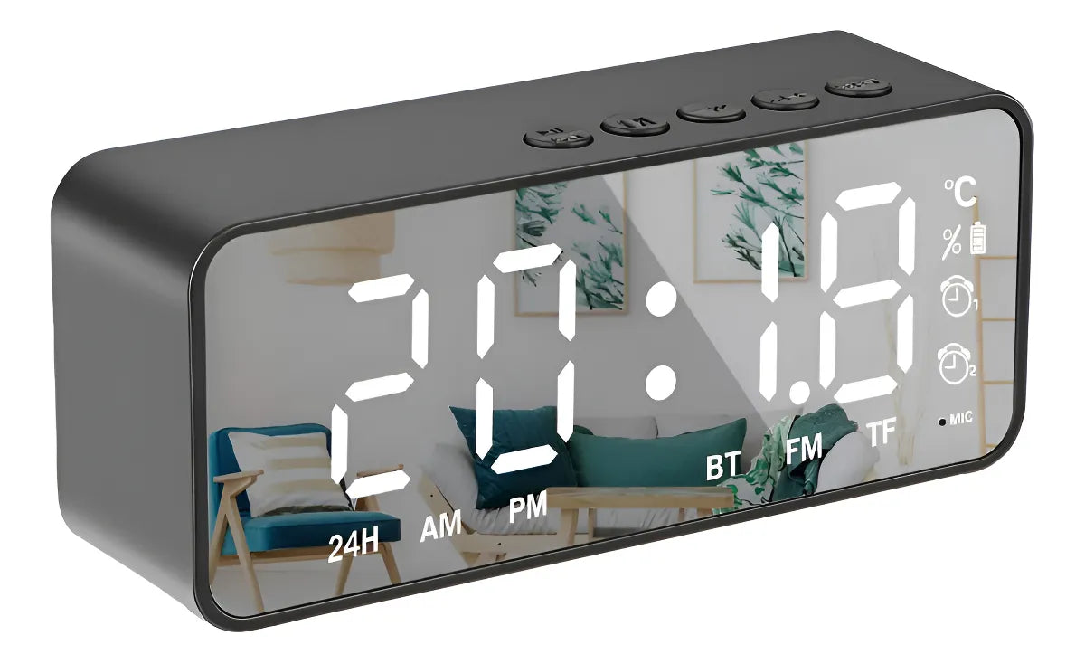 Reloj Despertador Digital con Bluetooth